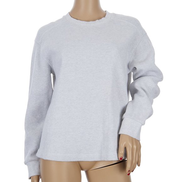 Aritzia Sweaters - TNA Aritzia Gray Cotton Waffleknit Sweater Women's Size Small